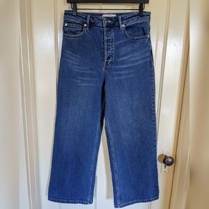 Free People Whales Wide Leg Cropped Jeans 29" EUC